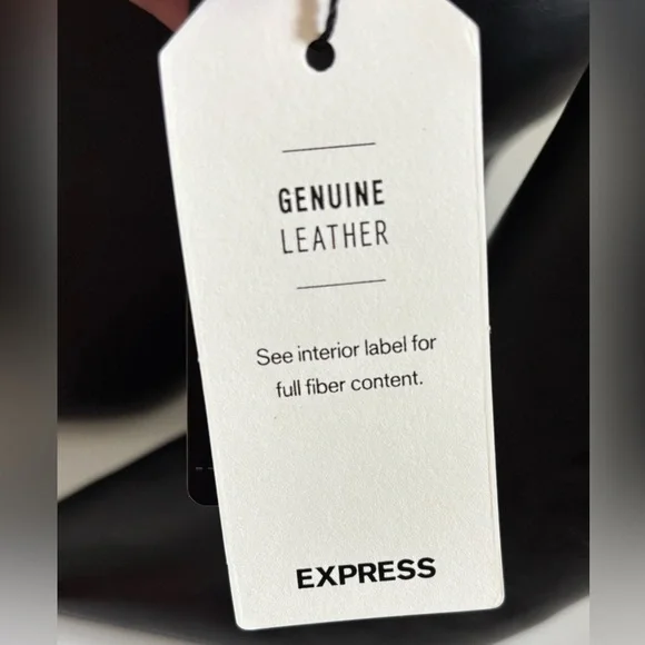 Express Genuine Leather Black Heeled Boots. Side Zipper. NEW - Picture 4 of 7